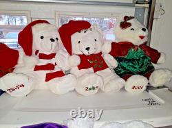 Snowflake teddy collection 1997 2024. 2 Missing Christmas bear collectable