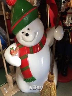 Snowman Life Size Statue Christmas Yard Display Prop Holiday Snow Man