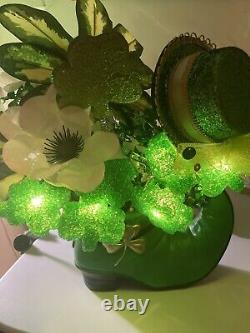St Patrick's Day Handmade Centerpiece Lighted