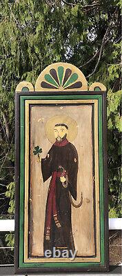 St Patricks Day Art Decoration Painted Wood Wall Hanging Saint