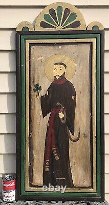 St Patricks Day Art Decoration Painted Wood Wall Hanging Saint