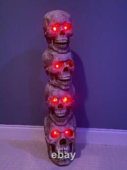 Stacked Skulls with sound and LED eyes for Halloween from Costco