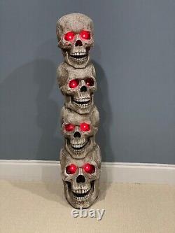 Stacked Skulls with sound and LED eyes for Halloween from Costco