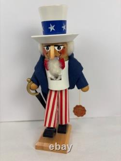 Steinbach Nutcracker Uncle Sam 15 -Germany Minor Hat Damage See Photos
