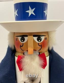 Steinbach Nutcracker Uncle Sam 15 -Germany Minor Hat Damage See Photos