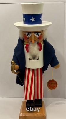 Steinbach Nutcracker Uncle Sam 15 -Germany Minor Hat Damage See Photos