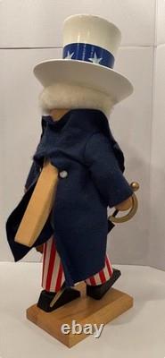 Steinbach Nutcracker Uncle Sam 15 -Germany Minor Hat Damage See Photos