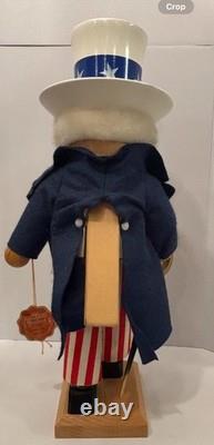 Steinbach Nutcracker Uncle Sam 15 -Germany Minor Hat Damage See Photos