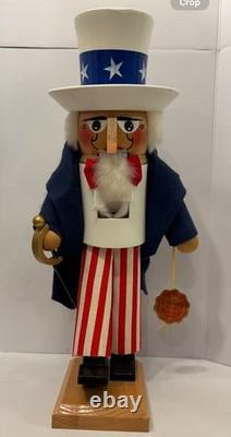 Steinbach Nutcracker Uncle Sam 15 -Germany Minor Hat Damage See Photos
