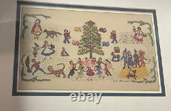 Stitched TWAS the night before Christmas Ethel Wright Mohamed 1990 Vintage #15