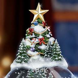 THOMAS KINKADE WONDROUS WINTER Musical Christmas Tree WithSnowglobe & Lights Up