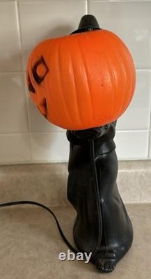 TICO VINTAGE 1960s BLACK WITCH GREEN FACE HALLOWEEN Jack-o'-lantern BLOWMOLD