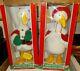 Telco Motionette Animated Mr & Mrs Santa Christmas Geese Duck 23 Tall