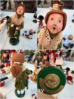 The Carolers Lot Of 15 Vtg Christmas Figures Decor Byers Choice Carolers