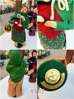 The Carolers Lot Of 15 Vtg Christmas Figures Decor Byers Choice Carolers
