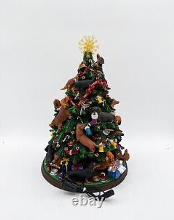 The Danbury Mint 12 Dachshund Christmas Tree Lighted Decoration W TOP STAR