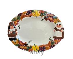 The Pilgrim Pair Thanksgiving Serveware Set 1990s Original Boxes