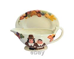 The Pilgrim Pair Thanksgiving Serveware Set 1990s Original Boxes