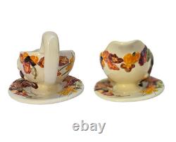 The Pilgrim Pair Thanksgiving Serveware Set 1990s Original Boxes