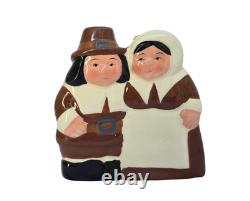 The Pilgrim Pair Thanksgiving Serveware Set 1990s Original Boxes
