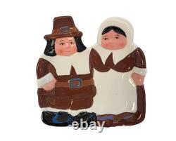 The Pilgrim Pair Thanksgiving Serveware Set 1990s Original Boxes