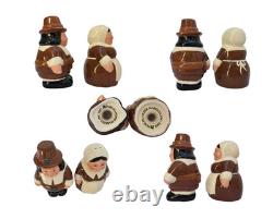 The Pilgrim Pair Thanksgiving Serveware Set 1990s Original Boxes