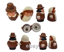 The Pilgrim Pair Thanksgiving Serveware Set 1990s Original Boxes