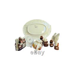 The Pilgrim Pair Thanksgiving Serveware Set 1990s Original Boxes