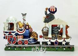 The Stars and Stripes Cat Express Train Danbury Mint 6 Piece Set Gary Patterson