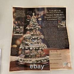 Thomas Kinkade Wonderland Express Christmas Tree in box 17 with Music & Lights