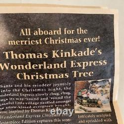 Thomas Kinkade Wonderland Express Christmas Tree in box 17 with Music & Lights