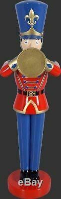 Toy Soldier Life Size Statue Christmas Decor Display with Trumpet Prop