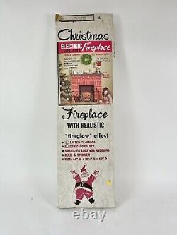 Toymaster Christmas Electric Cardboard Fireplace NO. 1100 Vintage 60s Decoration