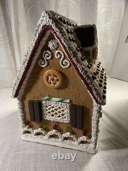 Traditions By Byers' Choice Gingerbread House 2008 M&M Gum Drop Whipped Cream