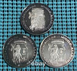 Twenty-Five CONDE-CAVALIERS (Mobile, AL). 999 FINE SILVER Mardi Gras Doubloons Twenty-Five CONDE-CAVALIERS (Mobile, AL). 999 FINE SILVER Mardi Gras Doubloons