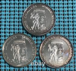 Twenty-Five CONDE-CAVALIERS (Mobile, AL). 999 FINE SILVER Mardi Gras Doubloons Twenty-Five CONDE-CAVALIERS (Mobile, AL). 999 FINE SILVER Mardi Gras Doubloons
