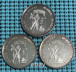 Twenty-Five CONDE-CAVALIERS (Mobile, AL). 999 FINE SILVER Mardi Gras Doubloons Twenty-Five CONDE-CAVALIERS (Mobile, AL). 999 FINE SILVER Mardi Gras Doubloons