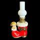 Ucagco Mini 8 Oil Lamp Christmas Santa Boot Stocking Choir Girl Vintage Rare