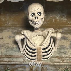 ULTRA RARE Bethany Lowe Skeleton Container Papier Mache