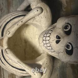 ULTRA RARE Bethany Lowe Skeleton Container Papier Mache