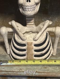 ULTRA RARE Bethany Lowe Skeleton Container Papier Mache