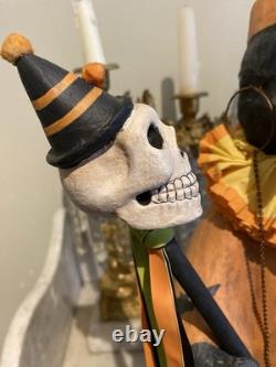 ULTRA RARE Large Bethany Lowe Halloween Crow With Circus Costume & Monocle Retired