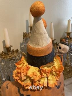 ULTRA RARE Large Bethany Lowe Halloween Crow With Circus Costume & Monocle Retired
