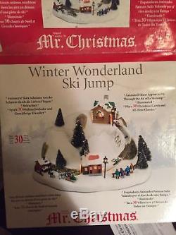 ULTRA RARE Mr. Christmas SKI JUMP Multi-Action/Lites 30 Tune Music Box MIB