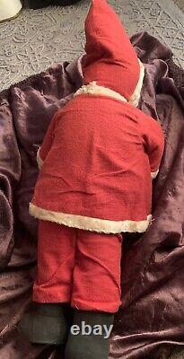 UNUSUAL C1930s antique SANTA CLAUS canvas doll figure