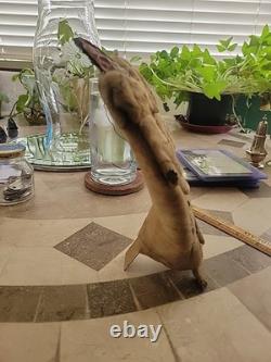 Ultra RARE & Early GERMAN Father Christmas Cotton Wrapped Figure- Easel Back