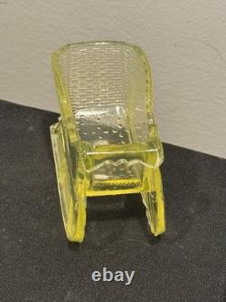 Uranium Glass Vaseline Santa Santa sleigh christmas