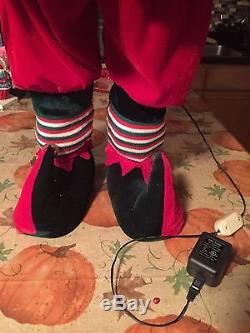 Very Rare By Santa's Best Life Size Animated Musical Santa Elf 41 Tall