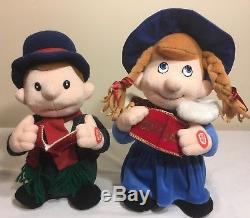 VERY RARE Christmas Plush Carolers Infrared Interactive Dolls Singing Dancing