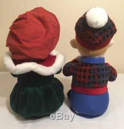 VERY RARE Christmas Plush Carolers Infrared Interactive Dolls Singing Dancing